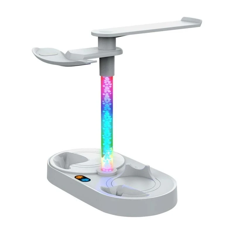 Headset Stand Rgb - PG-P5V001 แท่นชาร์จพร้อมไฟแสดงสถานะสำหรับ PS5 และขาตั้งโชว์หูฟัง VR พร้อมไฟ