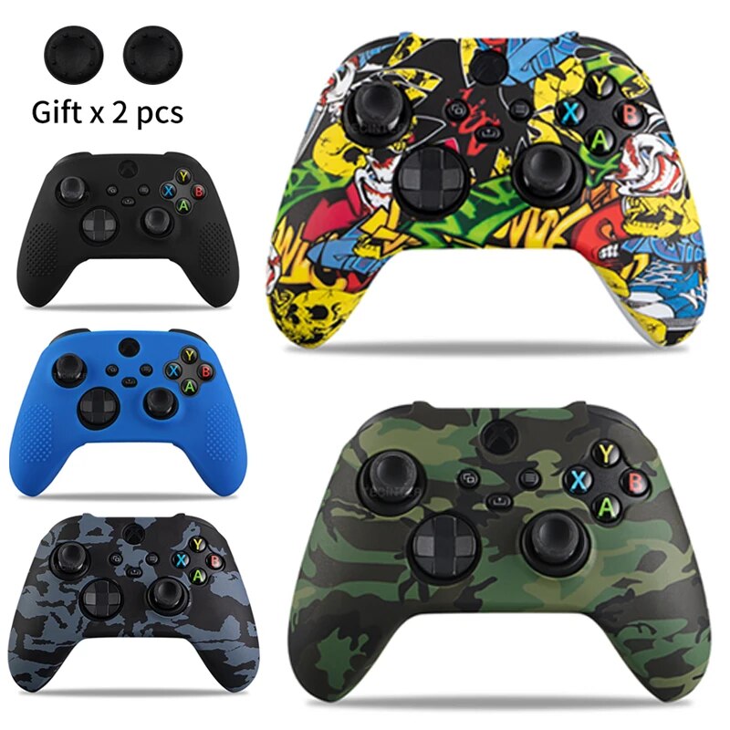 Gaming Accessories For Xbox Series X - เคสซิลิโคนนิ่มสำหรับ Xbox Series x/s จอยสติ๊กครอบปลอกหุ้มจอยสติ๊ก