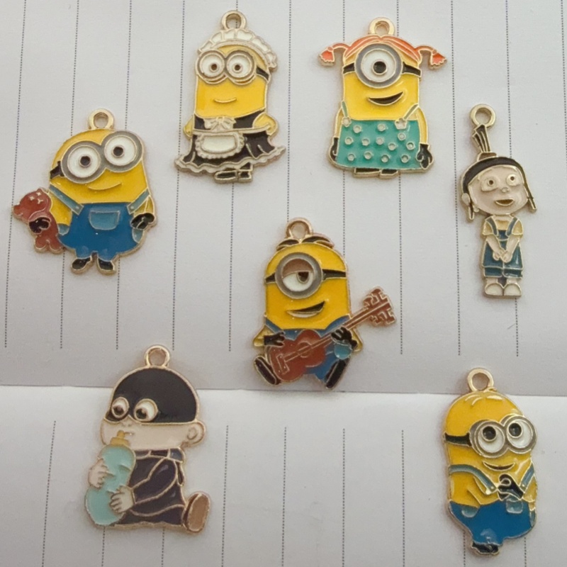 Gaming Accessories Gifts - จี้การ์ตูนลายหยดน้ำมันอัลลอยด์ 10 ชิ้น, สำหรับทำเครื่องประดับ DIY, ต่างหู,
