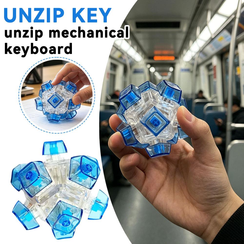 Keyboard Switch Tester - ของเล่นฟิดเจ็ตแบบกลไก 12 ด้าน รูปทรงสร้างสรรค์ แบบใส ใช้ทดสอบสวิตช์คีย์บอร์ดพีซี