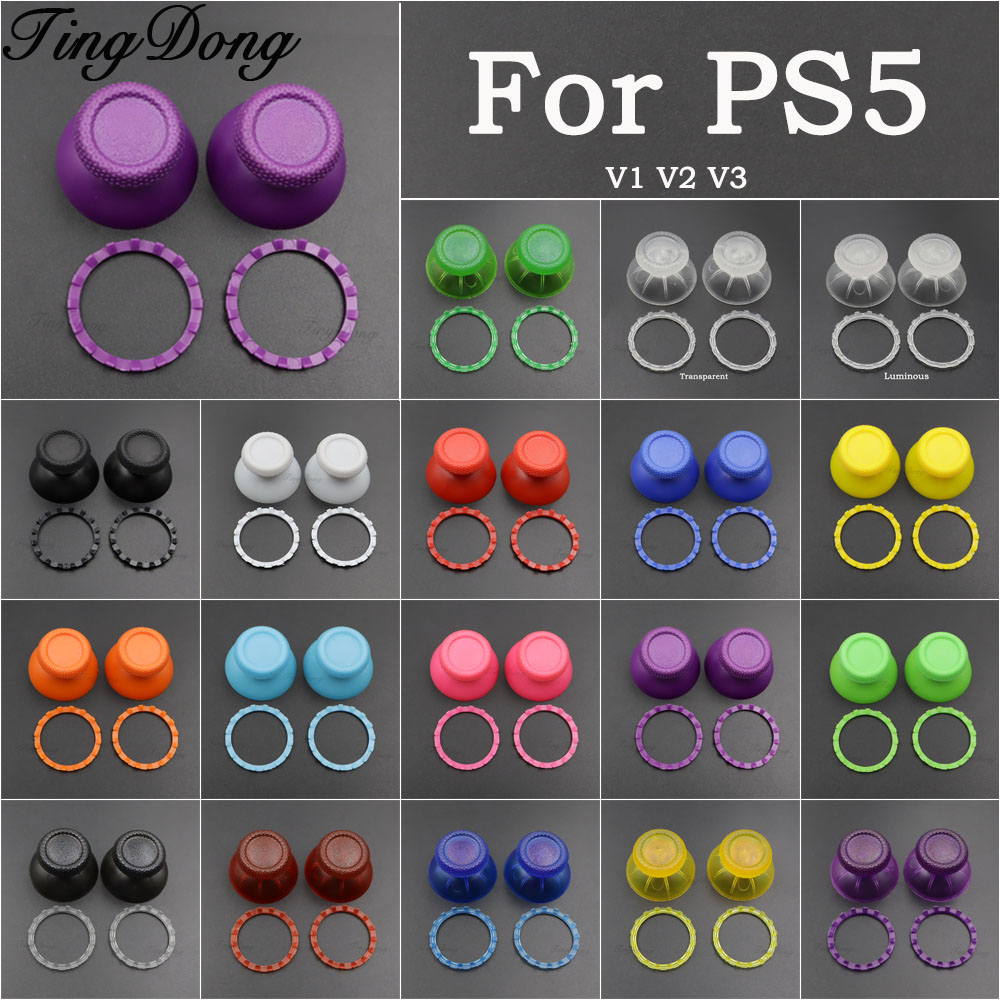 Gaming Accessories Ps5 - 1/2/3 ชุด ฝาครอบจอยสติ๊ก 3D และวงแหวนตกแต่งสำหรับคอนโทรลเลอร์ PS5