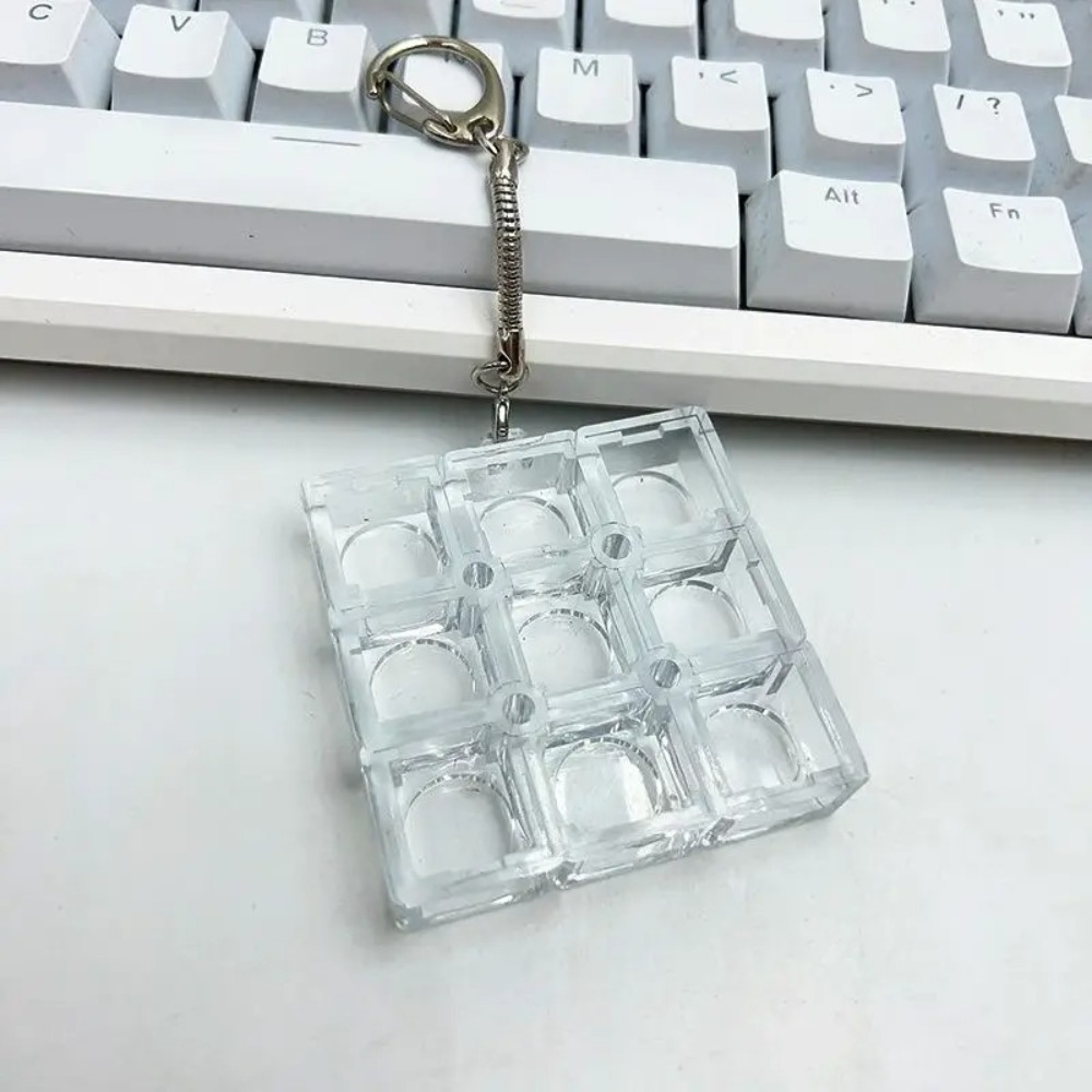 Keyboard Switch Tester - พวงกุญแจคีย์บอร์ดพลาสติก DIY แบบถอดประกอบได้ ชุดทดสอบสวิตช์คีย์บอร์ดแบบกลไก DIY พวงกุญแจใส