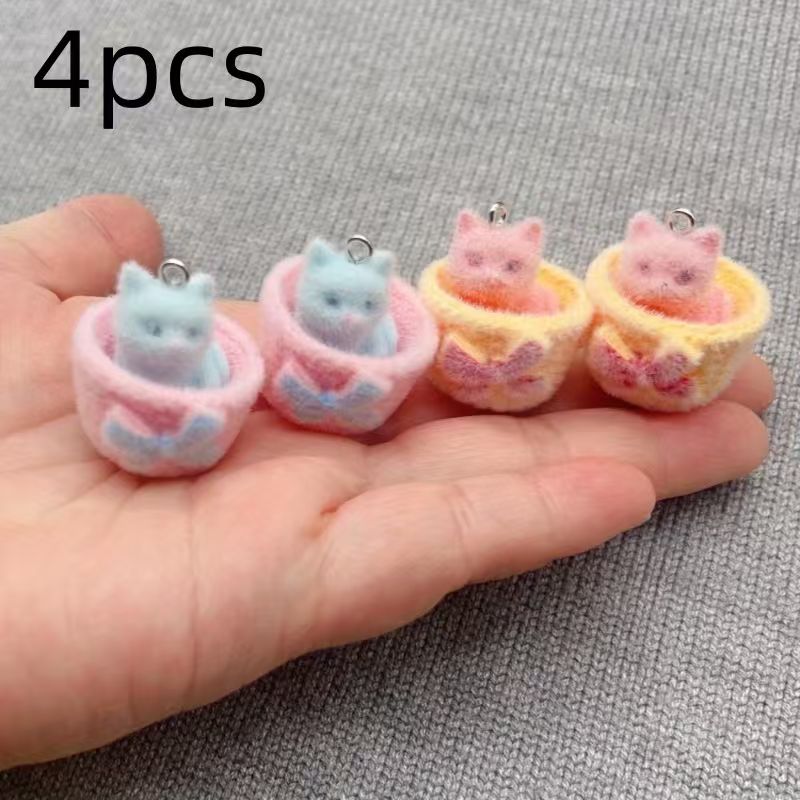 จี้แมวเรซิน 3D แบบนุ่ม 4 ชิ้น  - Gaming Accessories Gifts บทวิจารณ์และราคา