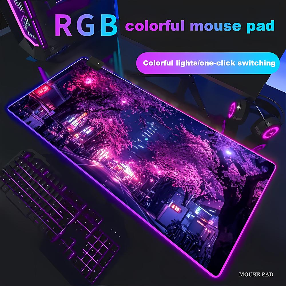 แผ่นรองเมาส์ RGB ลายถนนญี่ปุ่น - Gaming Accessories Officeworks บทวิจารณ์และราคา