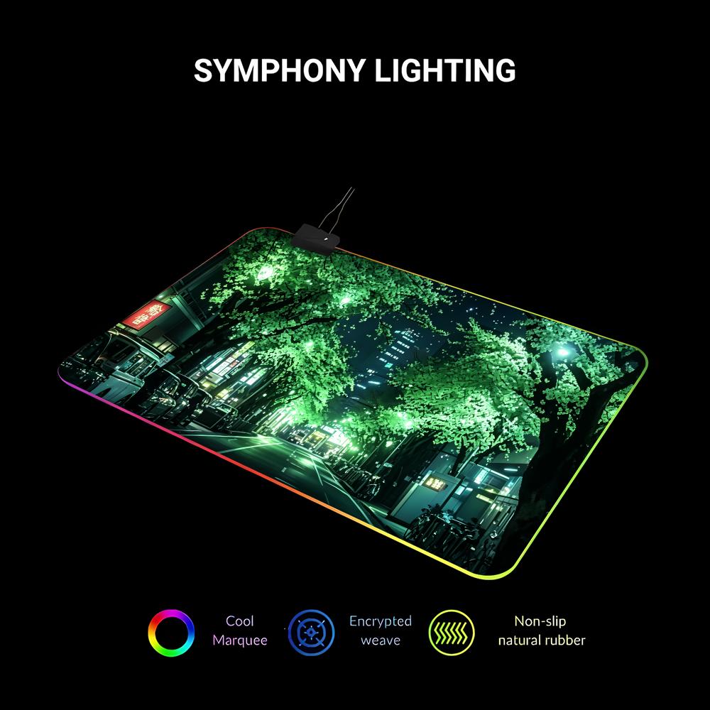แผ่นรองเมาส์ RGB ลายถนนญี่ปุ่น - Gaming Accessories Officeworks บทวิจารณ์และราคา
